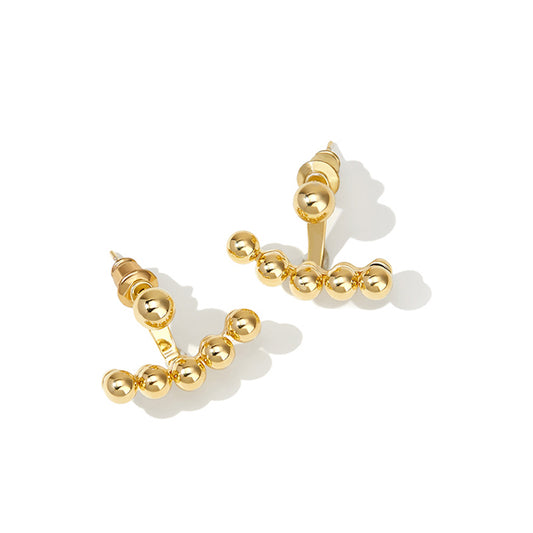 Gold Beads Ear Jacket