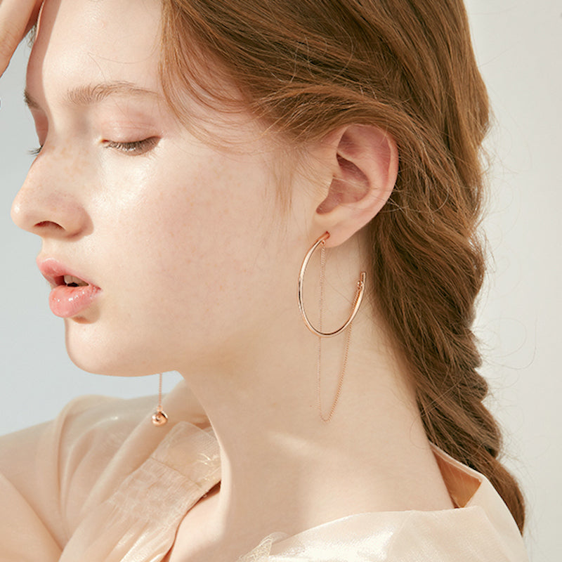 Rose Gold Hoop Earrings
