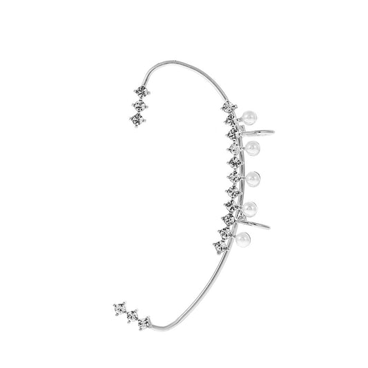 Silver Pearl No Piercing Ear Wraps Earrings DSP