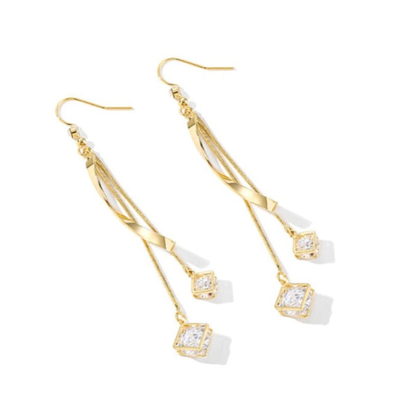 Twisted Dangle Hook Earrings e27
