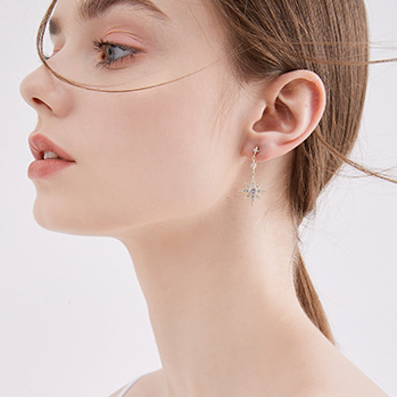Gold Moon and Sun Earrings