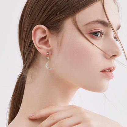 Gold Moon and Sun Earrings