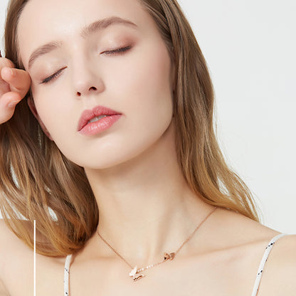 Double Butterfly Necklace