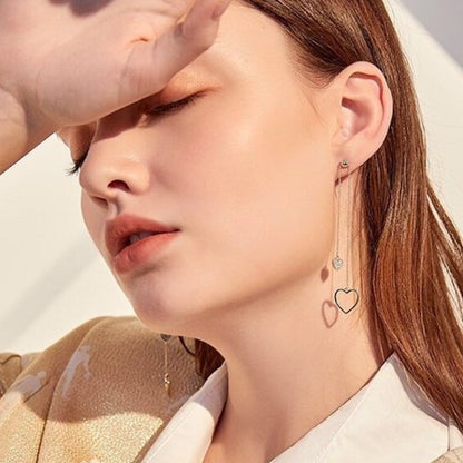 Heart Threader Earrings