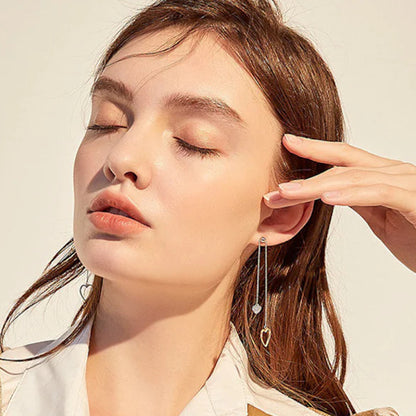 Heart Threader Earrings