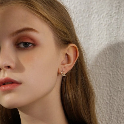 Sun and Moon Studs