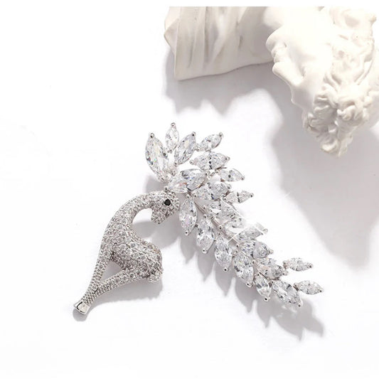 Silver Reindeer Brooch b22