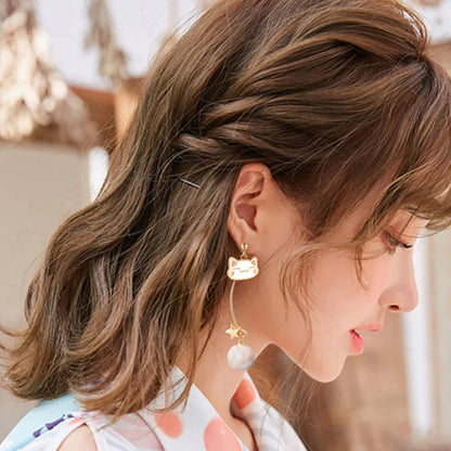 Cat and Paw Earrings