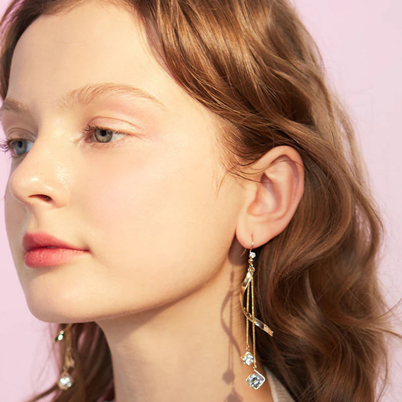Twisted Dangle Hook Earrings e27
