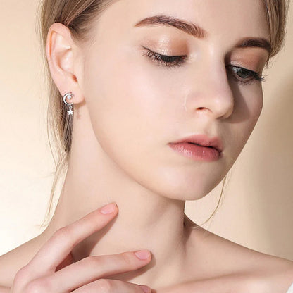 Star and Moon Mismatched Earrings