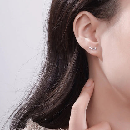Smile Curve Ear Studs