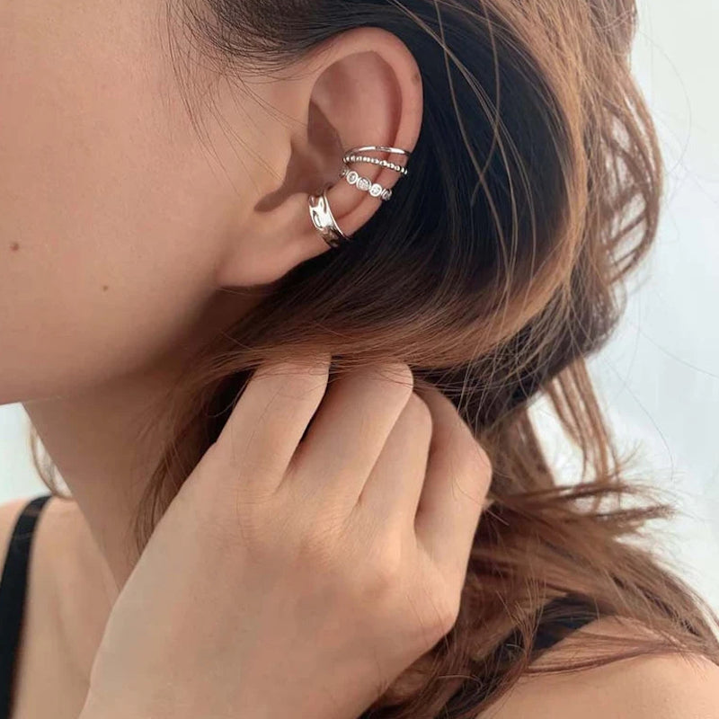 Set of 3 Silver Ear Cuffs