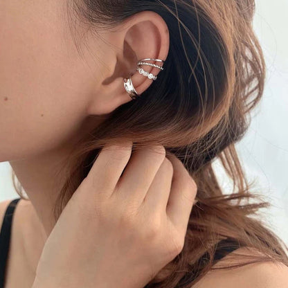 Set of 3 Silver Ear Cuffs