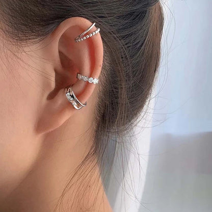 Set of 3 Silver Ear Cuffs