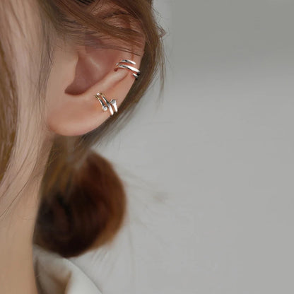Set of 2 Silver star ear cuffs