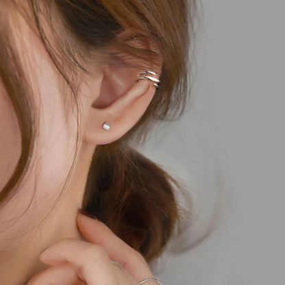 Set of 2 Silver star ear cuffs