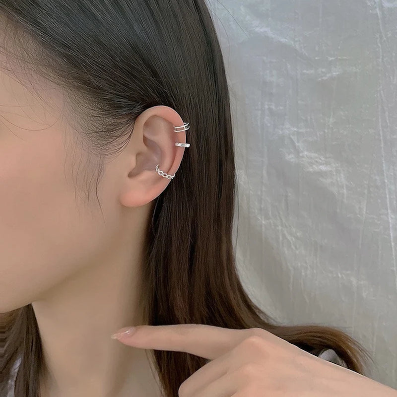 Set of 3 Geometric Ear Cuffs