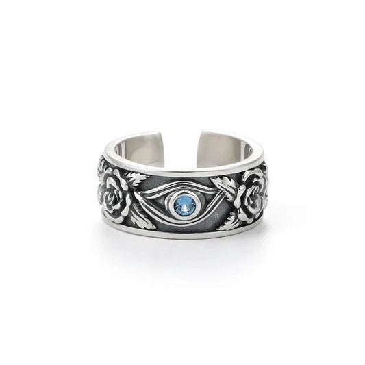 Blue Gem Eye Ring