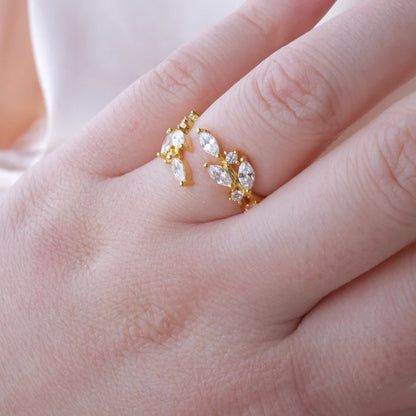 Gold Leaf Adjustable Ring